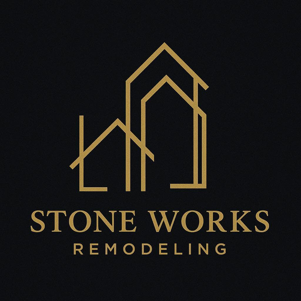 Stone Works Remodeling logo for premium stone bathroom remodeling in Metro Detroit, MI