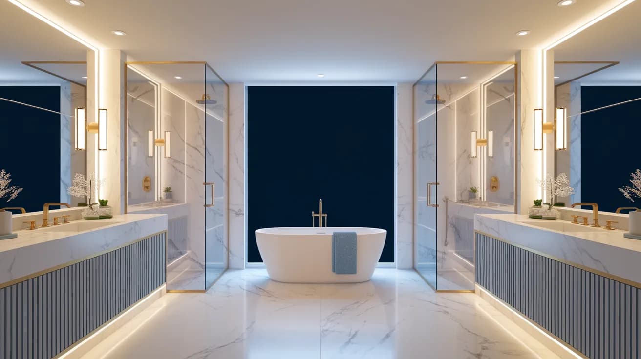 Luxurious bathroom remodel by Stone Works Remodeling in Metro Detroit, MI