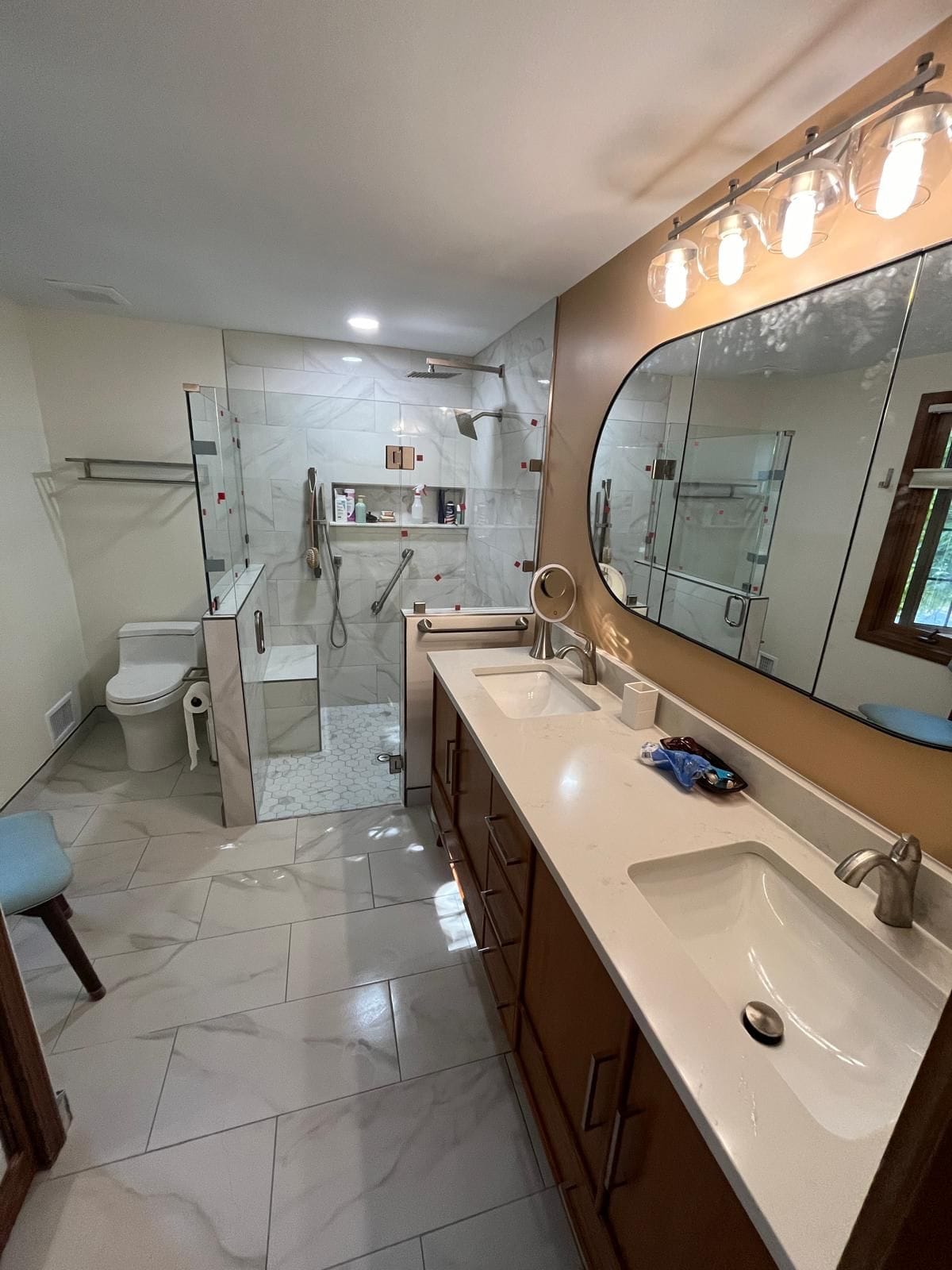 Walk-in Shower by Stone Works Remodeling in Metro Detroit, MI
