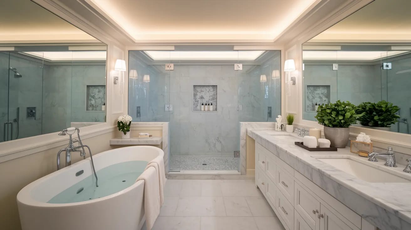 Free-Standing Tub by Stone Works Remodeling in Metro Detroit, MI